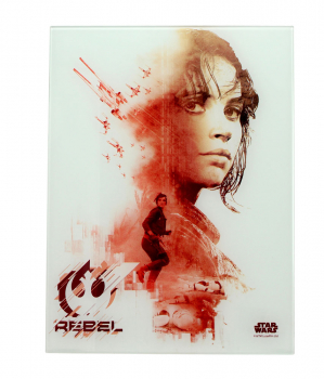 Jyn Erso Glas-Poster, Star Wars: Rogue One, 40 x 30 cm