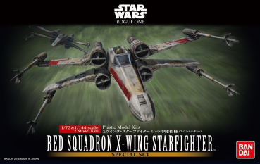 Red Squadron X-Wing Starfighter Modellbausatz-Doppelpack 1:72 & 1:144, Star Wars: Rogue One