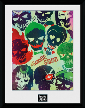 Suicide Squad Poster im Rahmen, Skulls, 45 x 34 cm