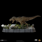 Preview: T-Rex attacks Donald Gennaro Statue 1/20 Demi Art Scale, Jurassic Park, 30 cm
