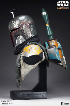 Boba Fett Life-Size Bust Sideshow, Star Wars: The Mandalorian, 81 cm