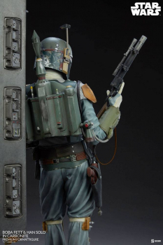 Boba Fett and Han Solo in Carbonite Statue 1/4 Premium Format, Star Wars: Episode V, 70 cm