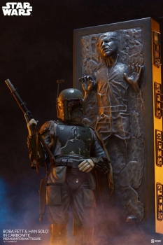 Boba Fett and Han Solo in Carbonite Statue 1/4 Premium Format, Star Wars: Episode V, 70 cm