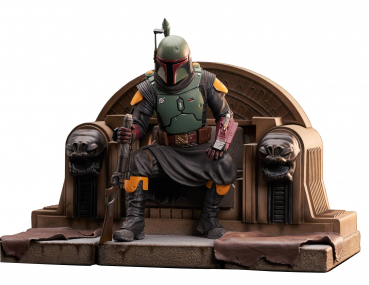 Boba Fett on Throne Statue 1/7 Premier Collection, Star Wars: The Mandalorian, 24 cm