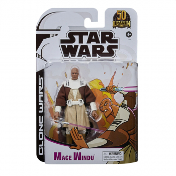 Mace Windu Action Figure Black Series Exclusive, Star Wars: Clone Wars 2D, 15 cm