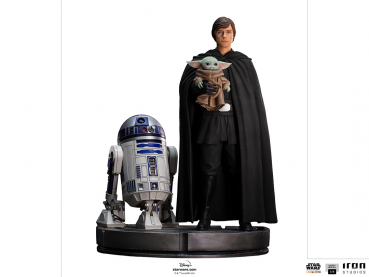 Luke Skywalker, R2-D2 and Grogu Statue 1:4 Legacy Replica, Star Wars: The Mandalorian, 54 cm