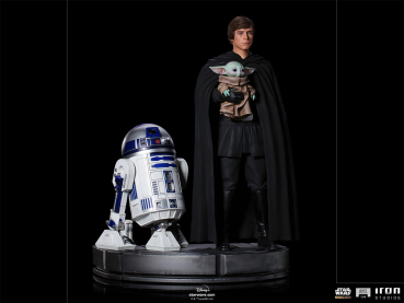 Luke Skywalker, R2-D2 and Grogu Statue 1:4 Legacy Replica, Star Wars: The Mandalorian, 54 cm