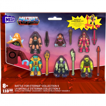 Battle for Eternia Collection II Mini Figures 6-Pack Mega Construx, Masters of the Universe, 5 cm