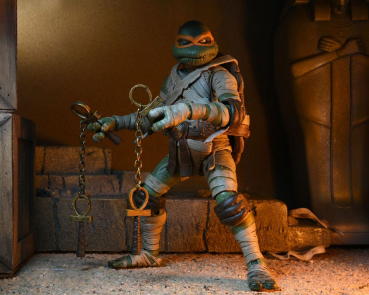 Ultimate Michelangelo as The Mummy Action Figure, Universal Monsters x Teenage Mutant Ninja Turtles, 18 cm