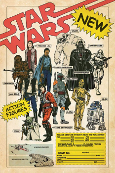 Action Figures Poster, Star Wars, 61 x 91 cm