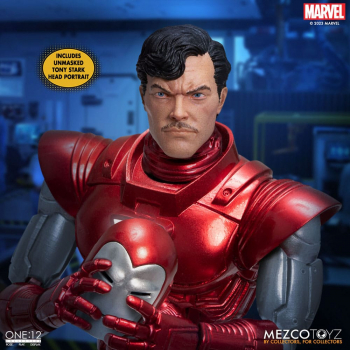Iron Man (Silver Centurion Edition) Action Figure 1/12 Mezco, Marvel, 17 cm