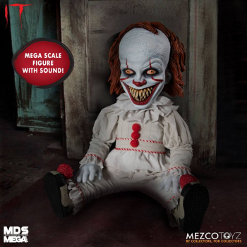 Sinister Pennywise Sprechende Puppe Mezco Designer Series Mega Scale, Es Kapitel 2, 38 cm