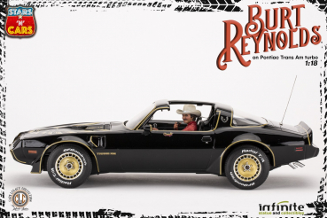 Burt Reynolds on 1980 Pontiac Trans Am Turbo 1:18 Stars 'n' Cars, Ein ausgekochtes Schlitzohr (1977), 30 cm