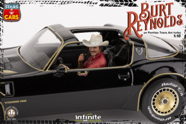 Burt Reynolds on 1980 Pontiac Trans Am Turbo 1:18 Stars 'n' Cars, Ein ausgekochtes Schlitzohr (1977), 30 cm