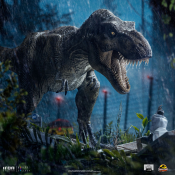 T-Rex attacks Donald Gennaro Statue 1/20 Demi Art Scale, Jurassic Park, 30 cm