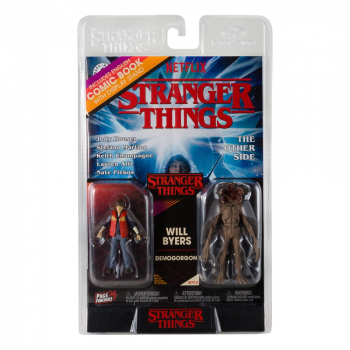 Will Byers & Demogorgon Actionfiguren mit Comic Page Punchers, Stranger Things, 8 cm