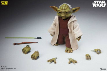 Yoda Action Figure 1/6 Sideshow, Star Wars: The Clone Wars, 14 cm