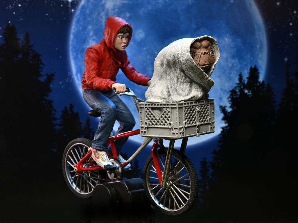 Elliott & E.T. on Bicycle Actionfigur 40th Anniversary, E.T. - Der  Außerirdirsche, 13 cm