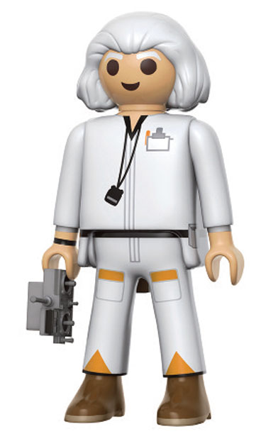 Dr. Emmett Brown Vinyl-Figur, Funko x Playmobil, Zurück in die Zukunft, 15  cm