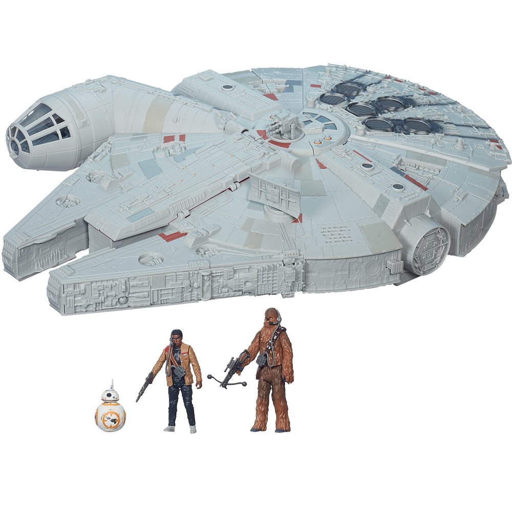 star wars the force awakens battle action millennium falcon