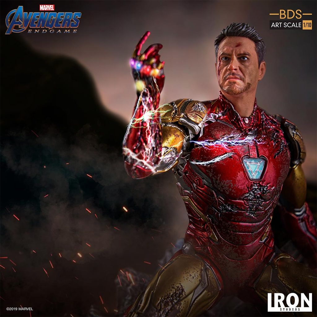 I Am Iron Man Art Scale Statue 1 10 Battle Diorama Series Avengers Endgame 15 Cm Blacksbricks
