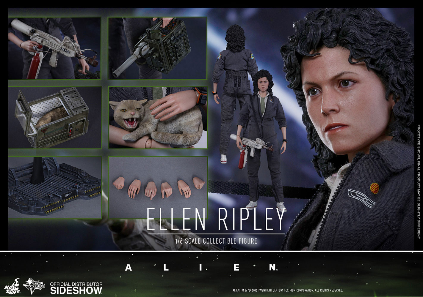 Ellen Ripley Action Figure 1/6 Movie Masterpiece, Alien, 30 cm