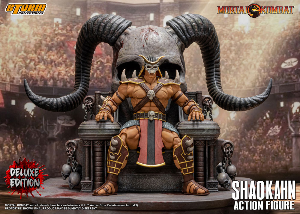 Shao Kahn STL Files on Throne Mortal Kombat 3D Printing Figurine