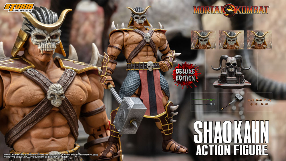 Shao Kahn STL Files on Throne Mortal Kombat 3D Printing Figurine