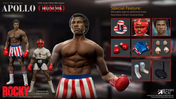 Apollo Creed Action Figure 1/6 Deluxe Version, Rocky, 30 cm