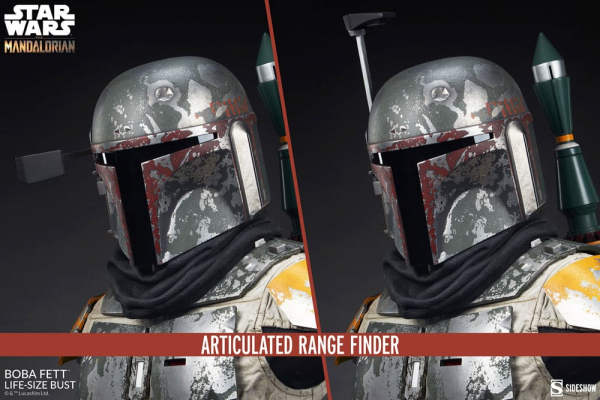 Boba Fett Life-Size Bust Sideshow, Star Wars: The Mandalorian, 81 cm