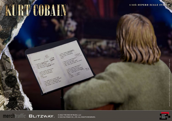 Kurt Cobain Statue 1:4 Superb Scale, Nirvana Unplugged, 37 cm