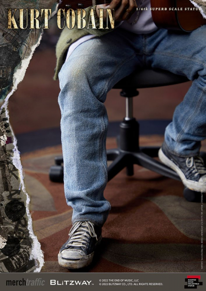 Kurt Cobain Statue 1:4 Superb Scale, Nirvana Unplugged, 37 cm