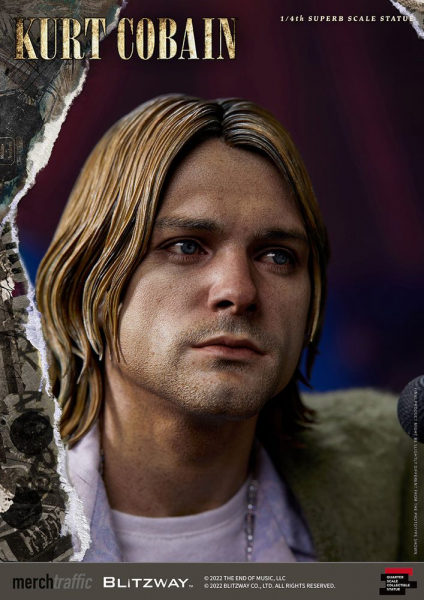 Kurt Cobain Statue 1:4 Superb Scale, Nirvana Unplugged, 37 cm