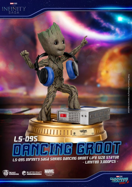 Dancing Groot Life-Size Statue Exclusive, Guardians of the Galaxy Vol. 2,  32 cm