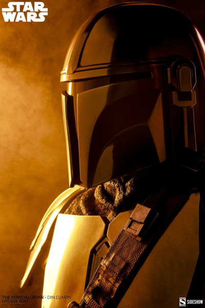 Din Djarin Life-Size Büste Sideshow, Star Wars: The Mandalorian, 86 cm