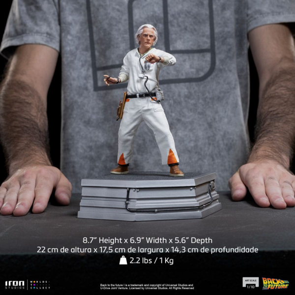 Doc Brown Statue 1:10 Art Scale, Zurück in die Zukunft, 22 cm