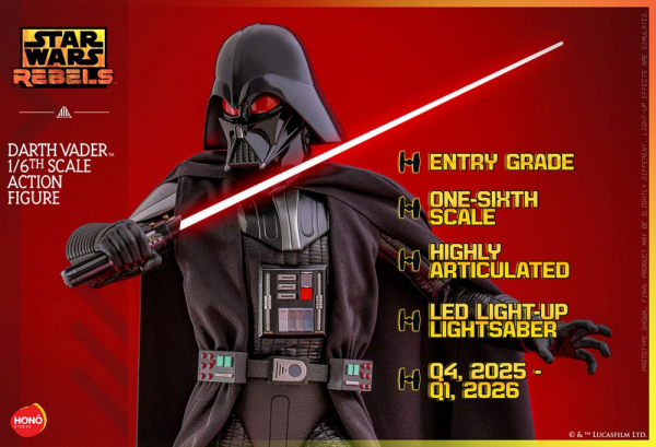 Darth Vader Action Figure 1/6, Star Wars Rebels, 34 cm