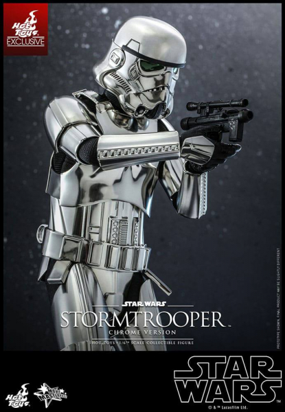 Stormtrooper (Chrome Version) Actionfigur 1:6 Movie Masterpiece Series Exclusive, Star Wars, 30 cm