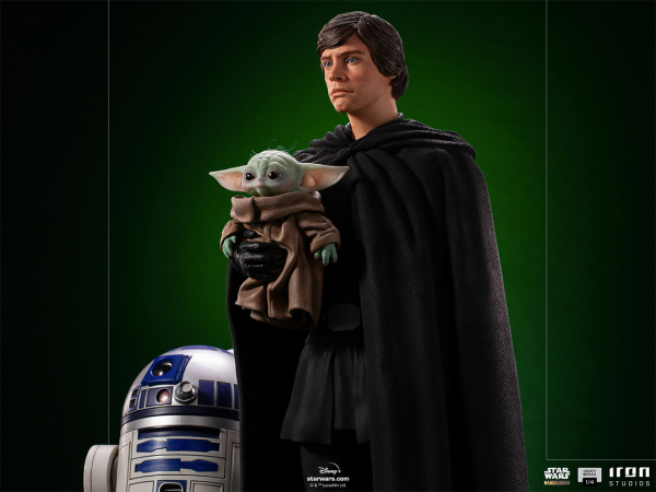Luke Skywalker, R2-D2 and Grogu Statue 1:4 Legacy Replica, Star Wars: The Mandalorian, 54 cm