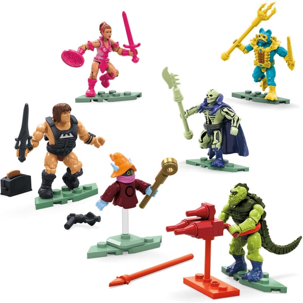 Battle for Eternia Collection II Mini Figures 6-Pack Mega Construx, Masters of the Universe, 5 cm
