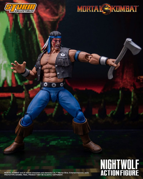 Nightwolf Actionfigur 1:12, Mortal Kombat, 18 cm