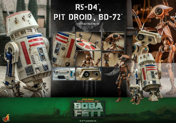 R5-D4, Pit Droid & BD-72 Action Figures 1/6 Television Masterpiece Series, Star Wars: The Mandalorian