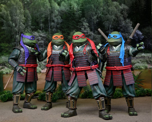 Samurai Turtles Actionfiguren 4er-Pack SDCC Exclusive, Turtles III, 18 cm