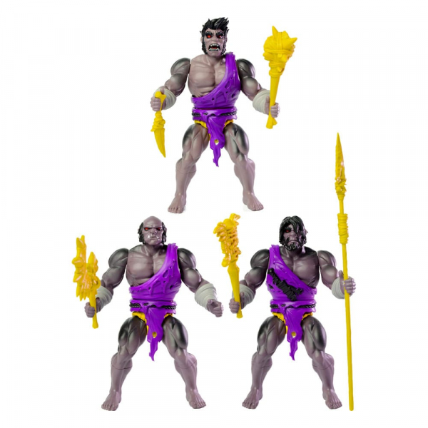 Savage Grunts (Brukteror Cave Men Tribe) Action Figure 3-Pack, Legends of Dragonore: Dragon Hunt, 14 cm