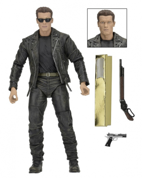NECA Terminator 2 Judgment Day T-800 Ultimate Deluxe Arnold 7" Action Figure New 