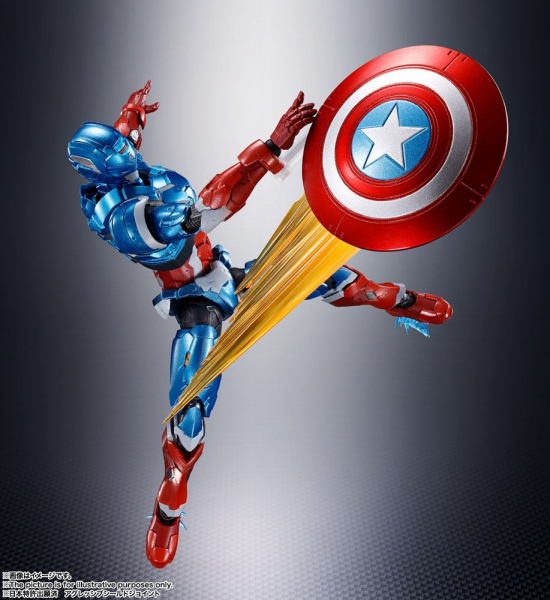 Captain America Action Figure S.H.Figuarts, Tech-On Avengers, 16 cm