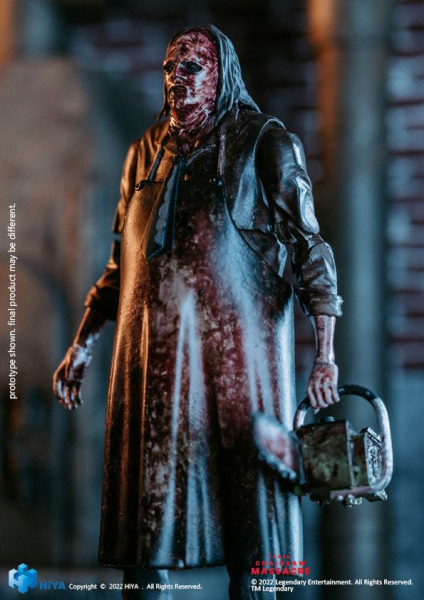 Leatherface (Slaughter Version) Action Figure 1/18 Exquisite Mini, Texas Chainsaw Massacre (2022), 11 cm