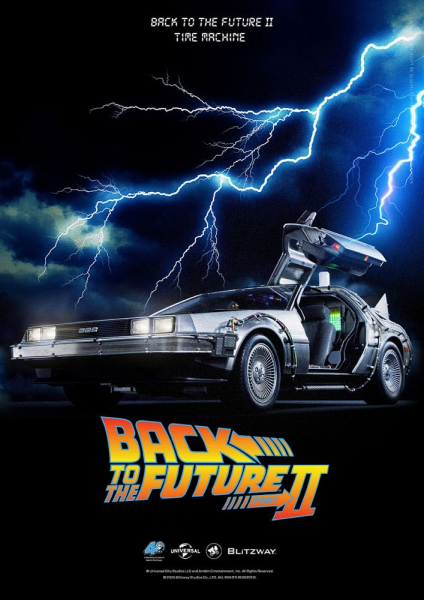 Time Machine Fahrzeug 1:6 Premium UMS, Zurück in die Zukunft II, 74 cm
