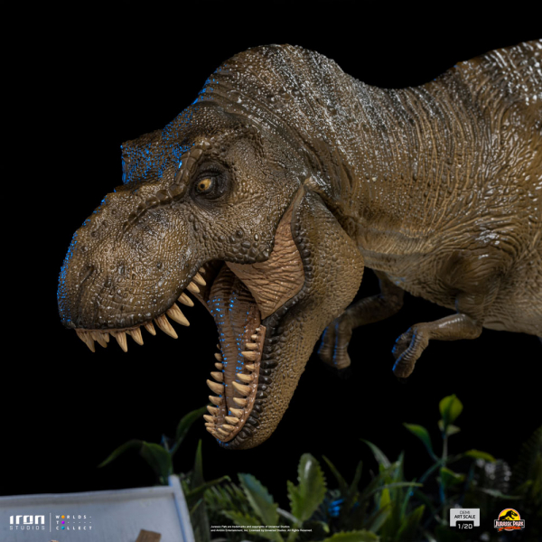 T-Rex attacks Donald Gennaro Statue 1/20 Demi Art Scale, Jurassic Park, 30 cm