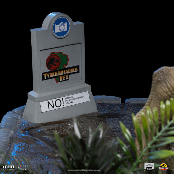 T-Rex attacks Donald Gennaro Statue 1/20 Demi Art Scale, Jurassic Park, 30 cm